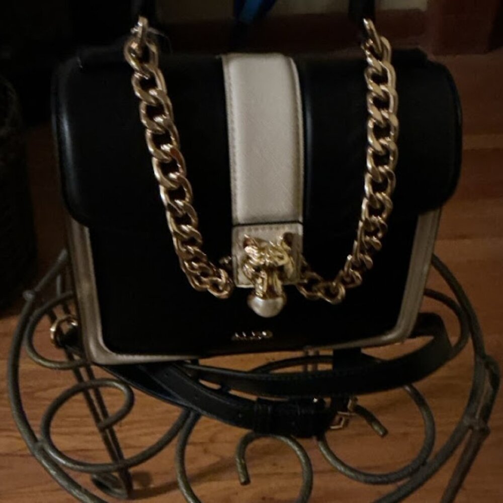 Aldo Purse (Black & Beige) - Picture 2 of 6